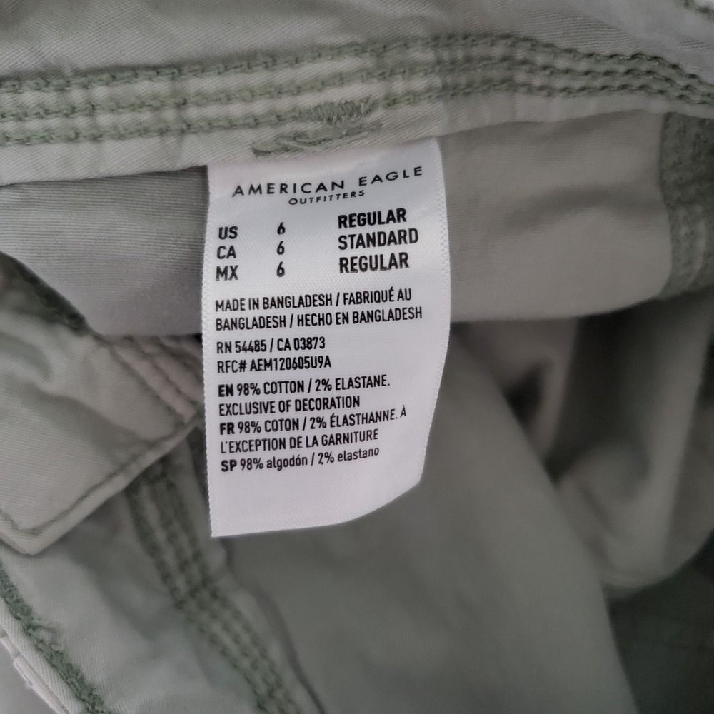 American Eagle Outfitters Cargo Pants Sage Green Utility 6 y2k streetwear indie - Picture 11 of 13